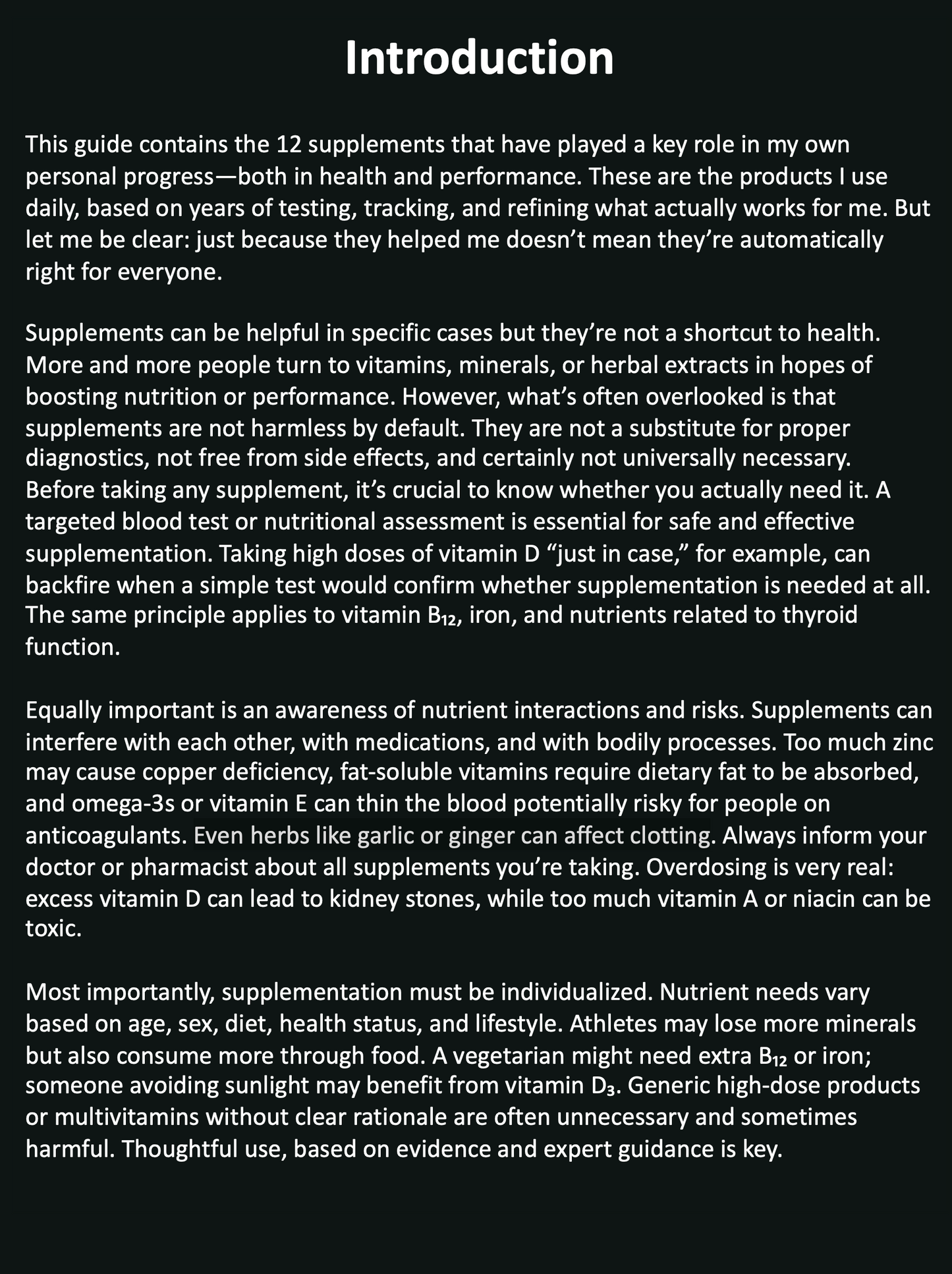 Personal Supplement Guide