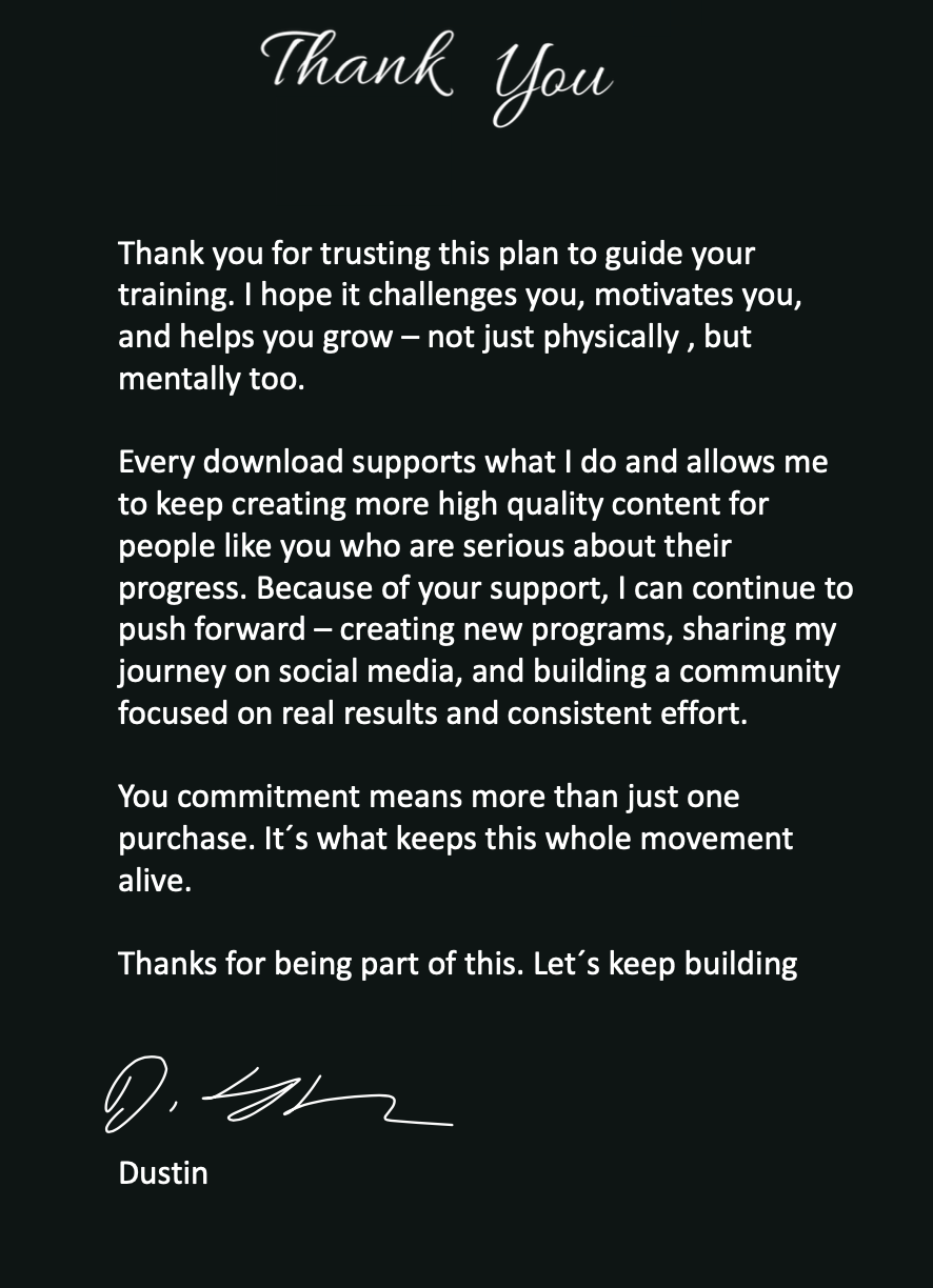 Train Like Me - My Personal Gym Routine Spring 2025 (PDF Download)