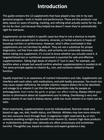 Personal Supplement Guide