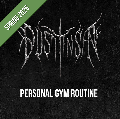 Train Like Me - My Personal Gym Routine Spring 2025 (PDF Download)